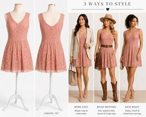 Baraschi Blush Pink Embroidered Mesh Fit & Flare Dress | Anthropologie |Petite 4